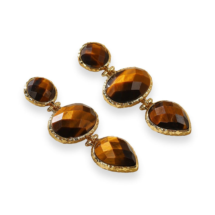 עגילי אבן טבעית דגם תפארת
