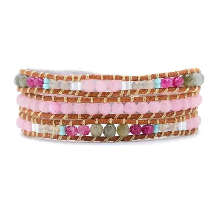 צמיד עטיפה רוז קוורץ – אהבה טבעית