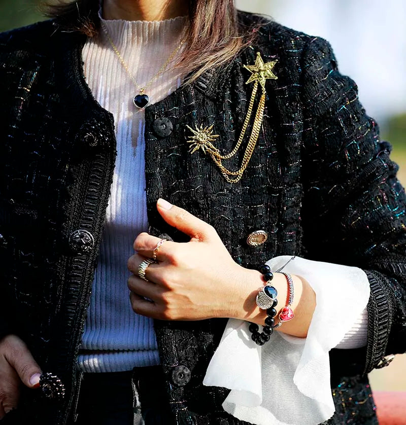 שרשרת “לב מזהב” – תליון אבן טבעית על שרשרת מצופה זהב