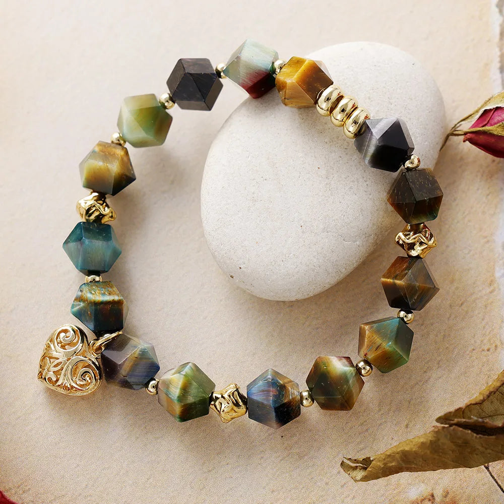 צמיד חרוזים יוניסקס "עין הנמר" – אהבה וכוח