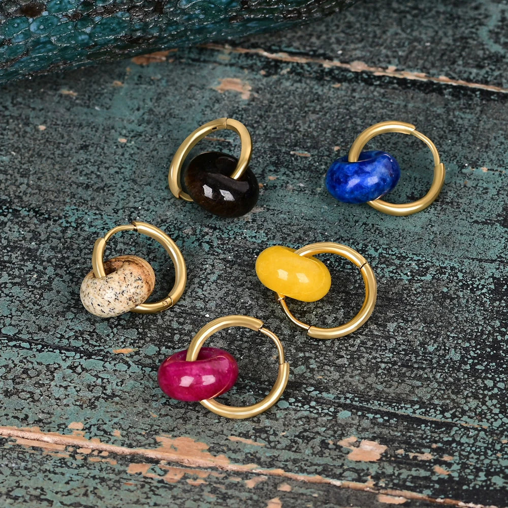 עגילי אבן חן - דגם רינה