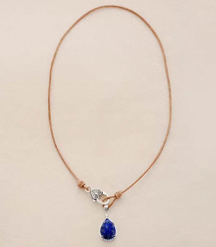 קולר “לב הלאפיס” – תליון לאפיס לזולי