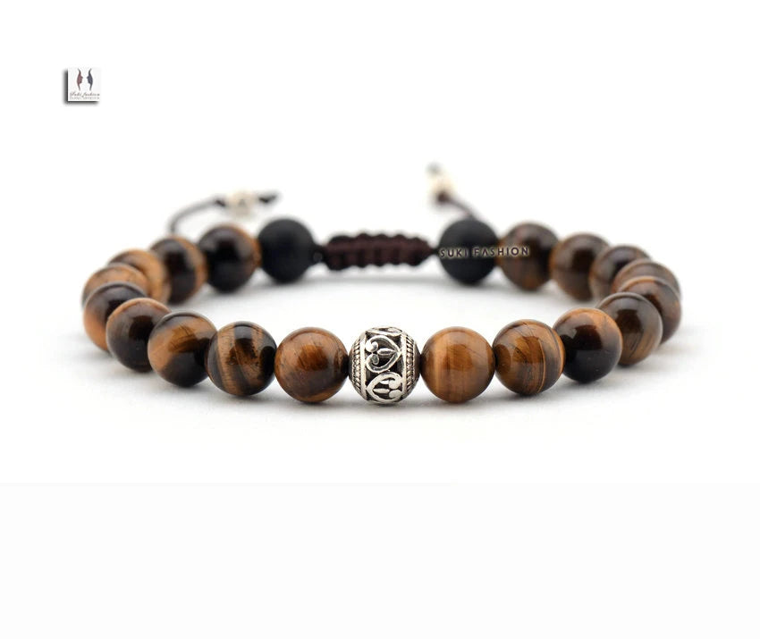 צמיד חרוזים טיבטיים לגבר