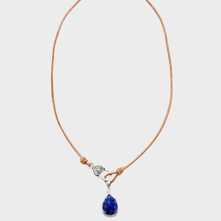 קולר “לב הלאפיס” – תליון לאפיס לזולי