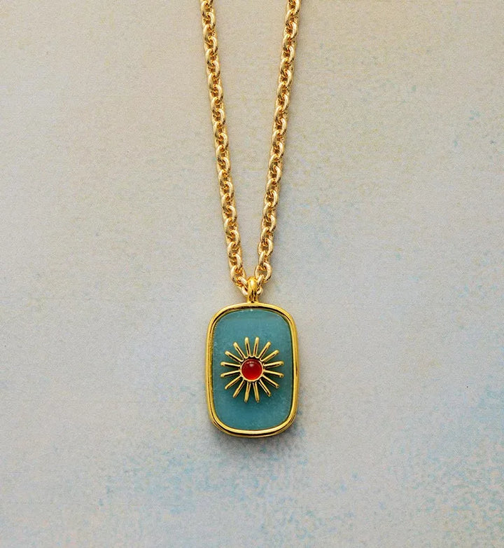 קולר “גאומטריית האבן” – תליון אבן טבעית