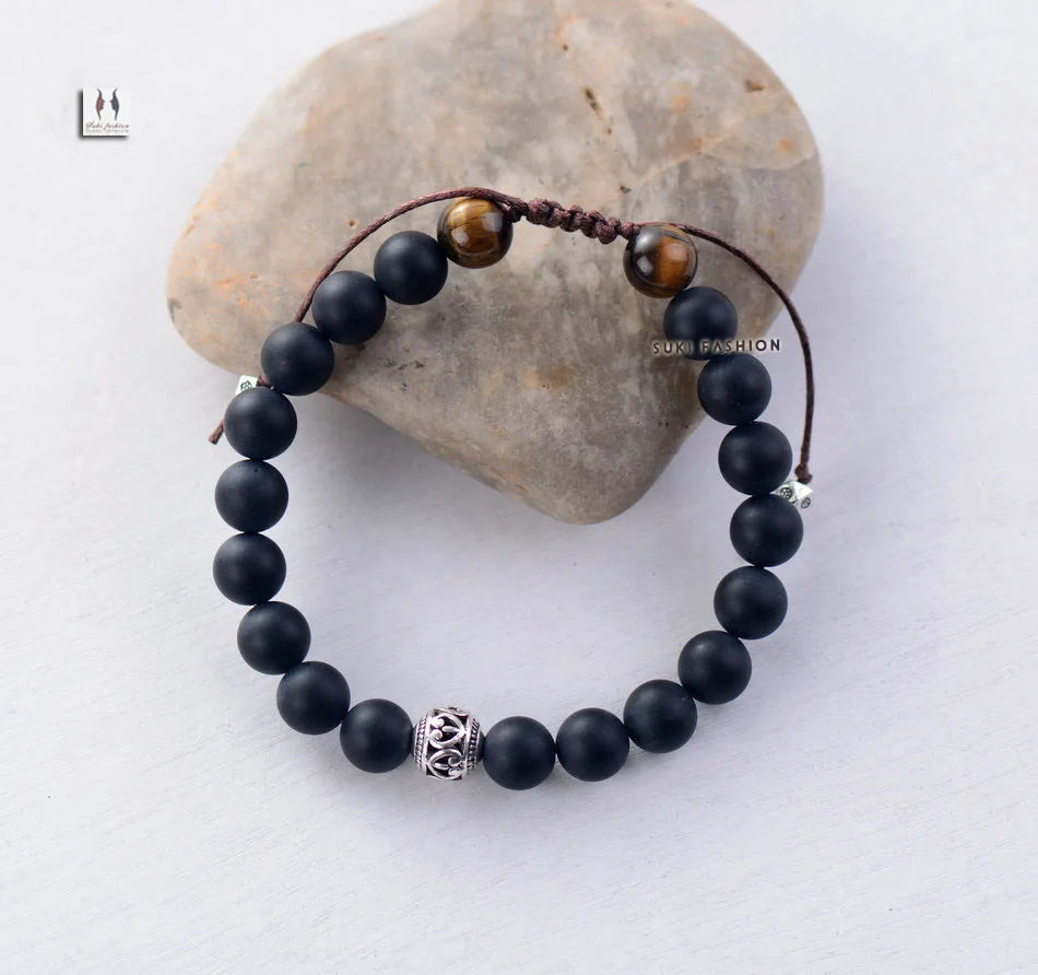 צמיד חרוזים טיבטיים לגבר