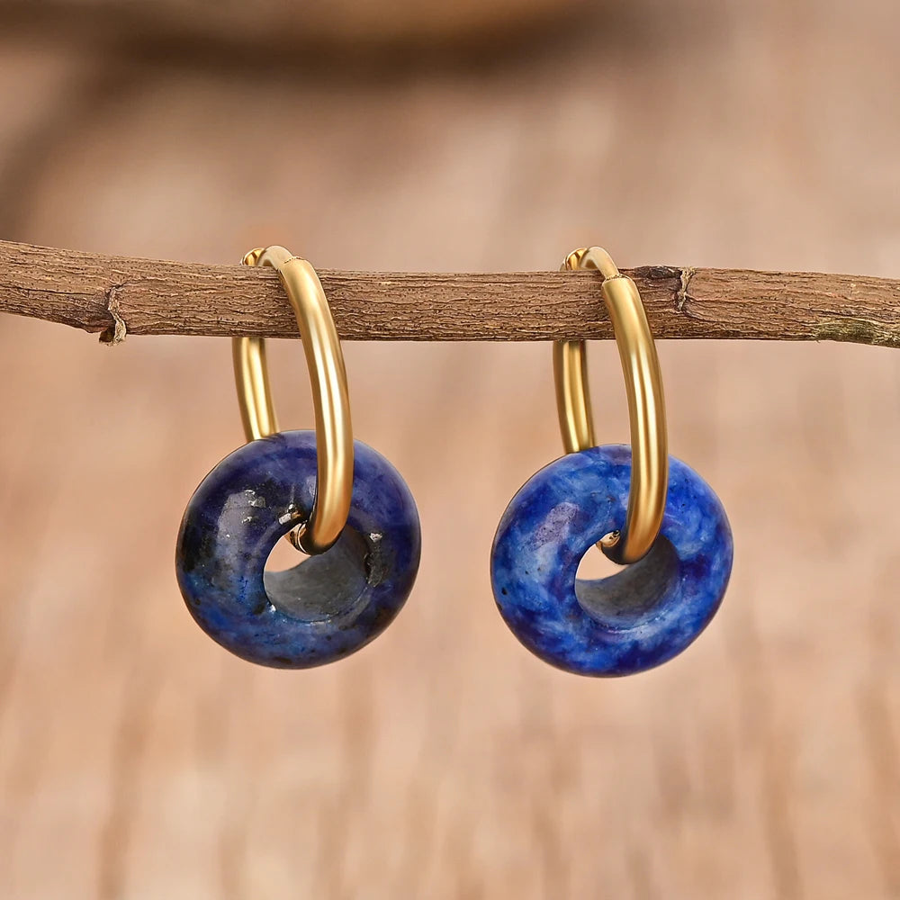 עגילי אבן חן - דגם רינה