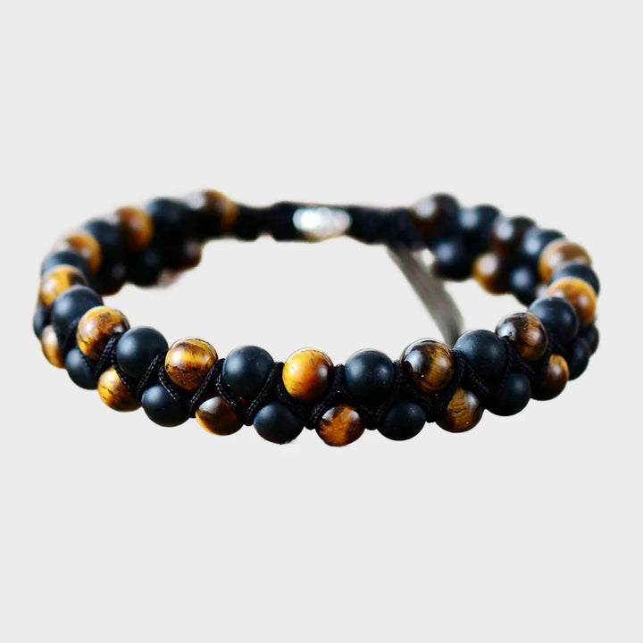 צמיד עין הנמר שחור לגבר