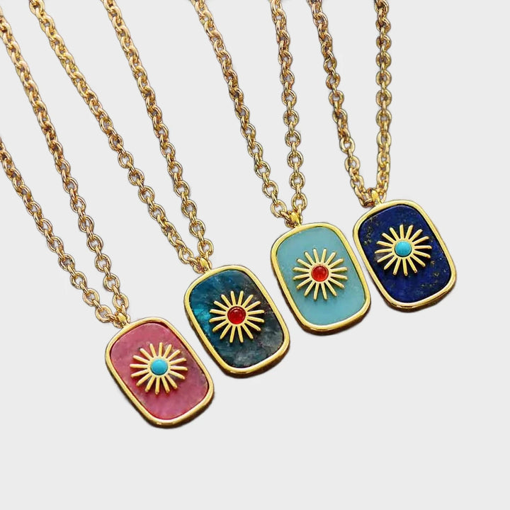 קולר “גאומטריית האבן” – תליון אבן טבעית