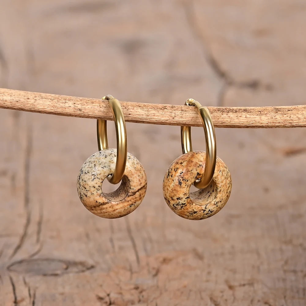 עגילי אבן חן - דגם רינה