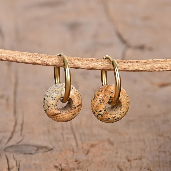 עגילי אבן חן - דגם רינה